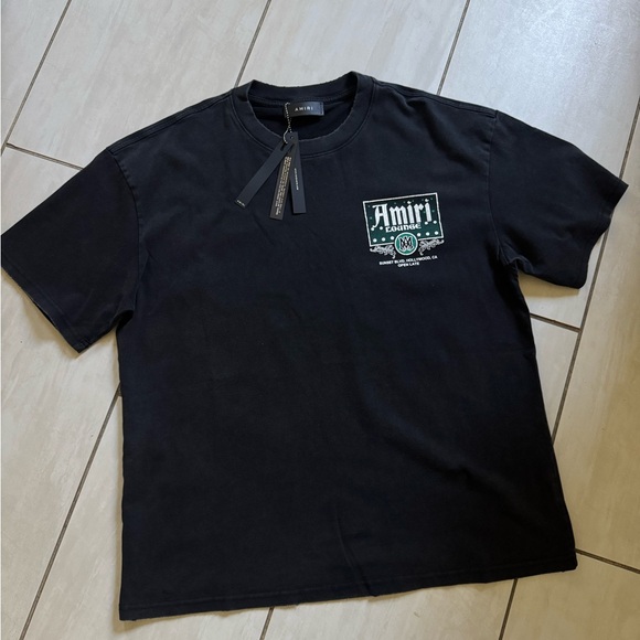 AMIRI Black and Green Graphic Tee - Picture 2 of 6